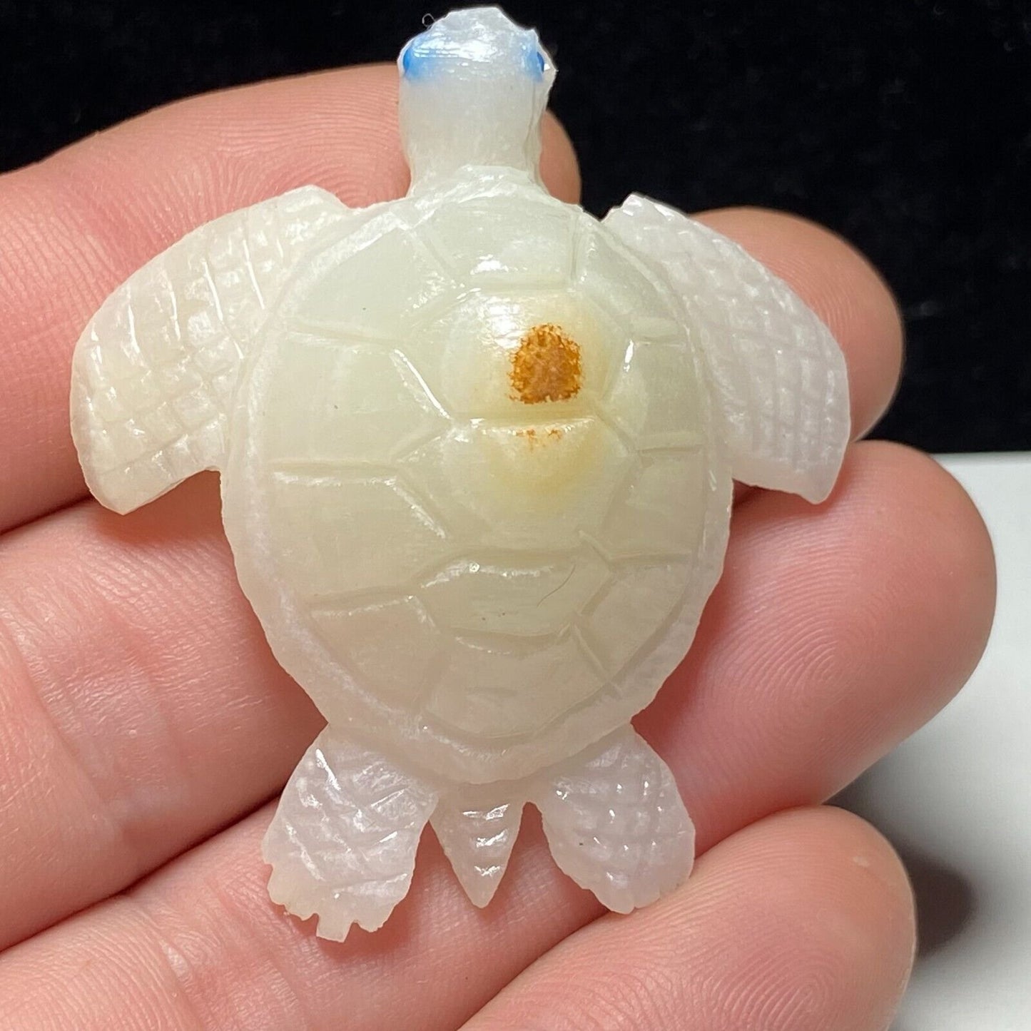 Unusual Jade Sea Turtle, 18mm Tall, 21g