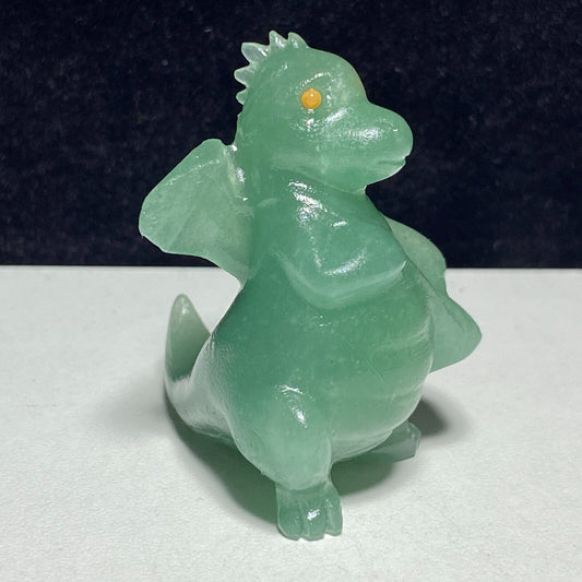 Rare Fluorite Dragon with Solid Crystals, 42mm Tall, 25g (Green, Yellow)