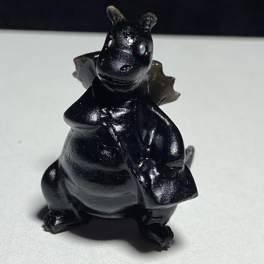 Rare Onyx Dragon, 42mm Tall, 25g (Black)