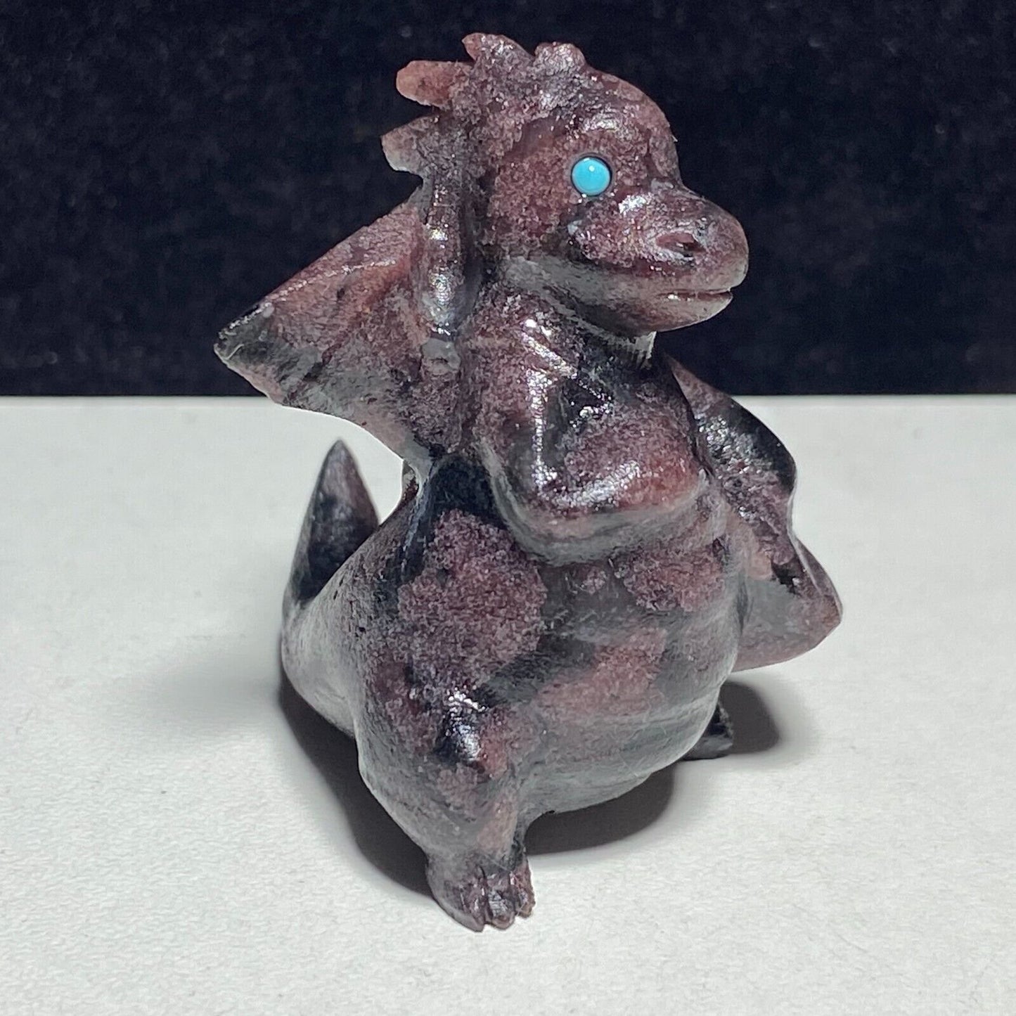 Rare Garnet in Astrophyllite Dragon, 42mm Tall, 25g