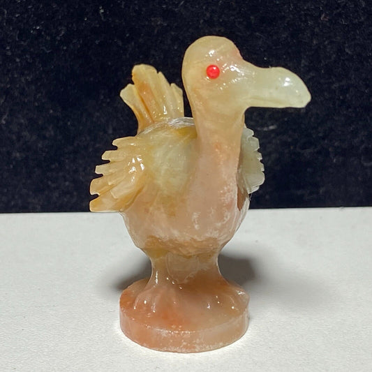 Unusual Amazonite Dodo, 48mm Tall, 25g (Brown, Cream, Red)