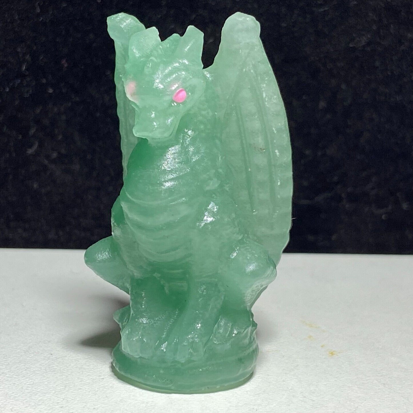 Unusual Green Aventurine Dragon, 50mm Tall, 36g (Green, Pink)