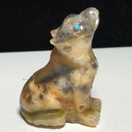 Unusual Amazonite Howl Wolf, 46mm Tall, 27g