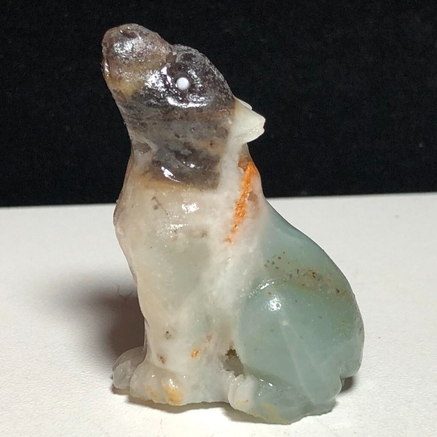 Rare Amazonite Howl Wolf, 46mm Tall, 27g