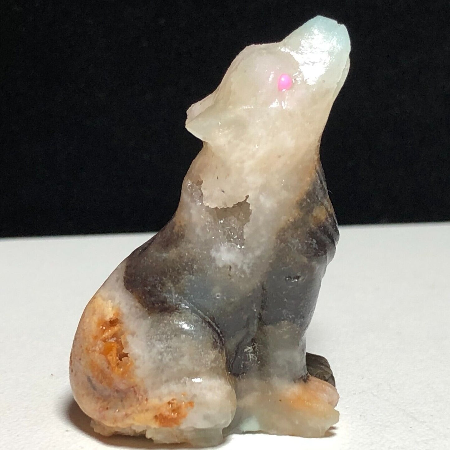 Rare Amazonite Howl Wolf, 46mm Tall, 27g