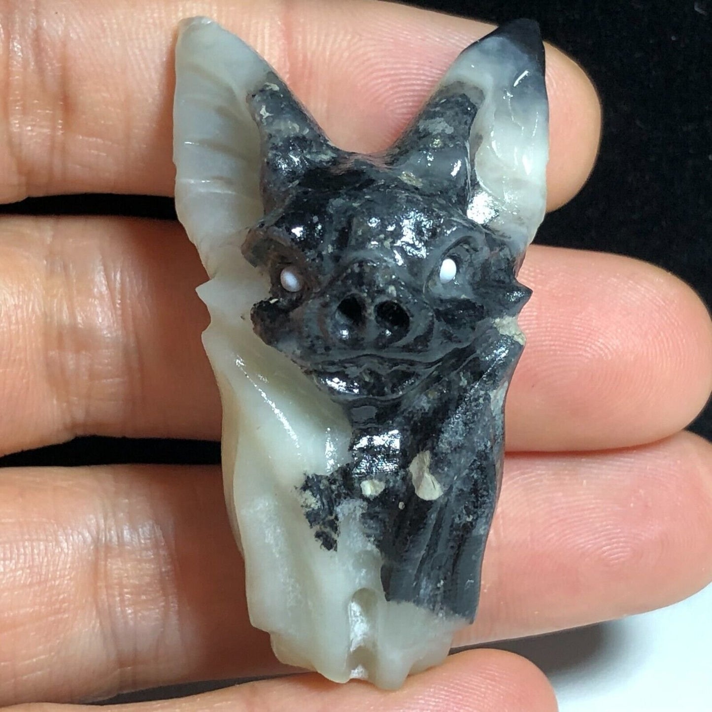 Rare Prehnite Bat, 52mm Tall, 22g