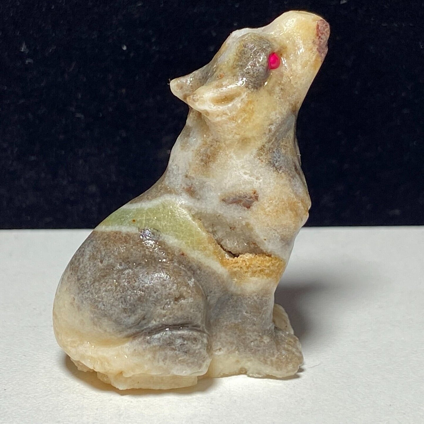 Rare Amazonite Howl Wolf, 47mm Tall, 28g