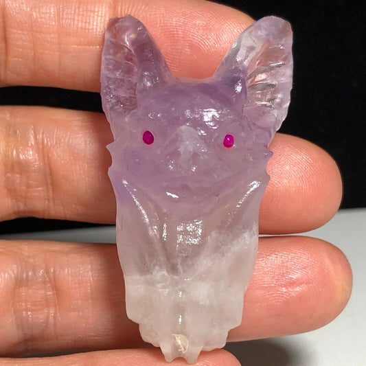 Rare Amethyst Bat, 54mm Tall, 25g (Purple, Clear)