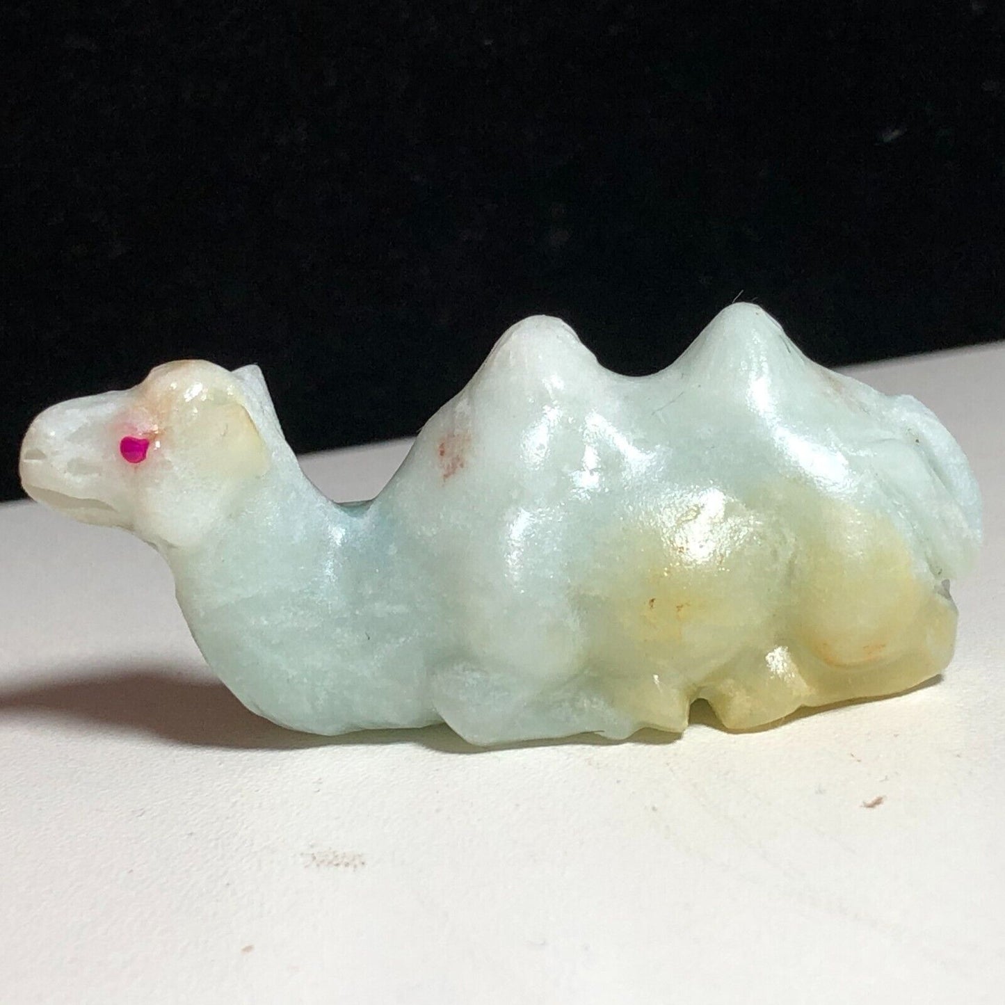 Rare Amazonite Camel, 28mm Tall, 29g (Blue, White, Cream)
