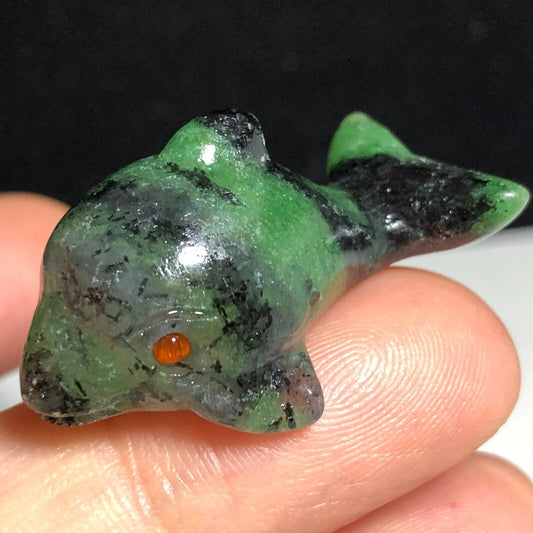 Rare Anyolite Dolphin, 17mm Tall, 7g