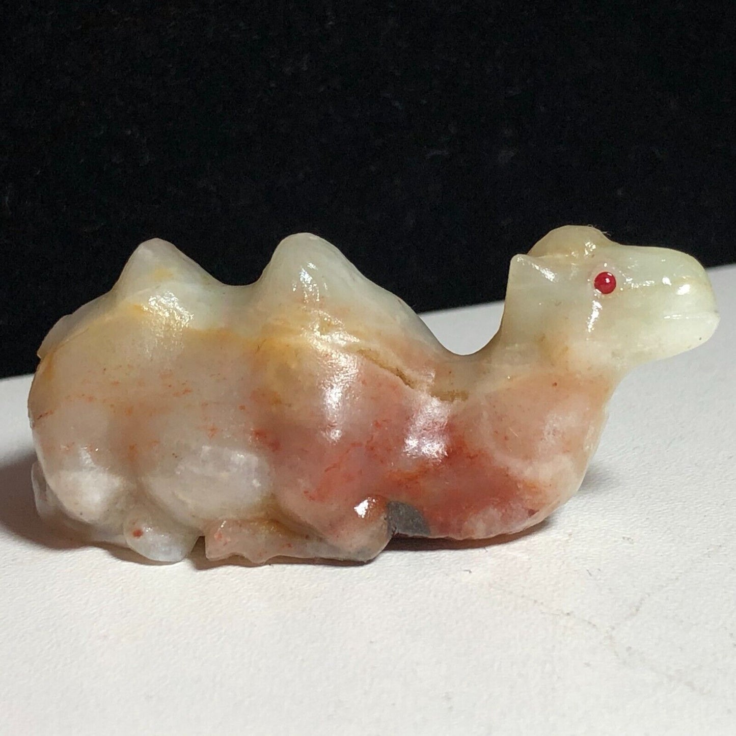 Rare Amazonite Camel, 28mm Tall, 29g (Cream, Brown, Red)