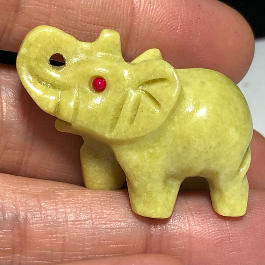 Common Lemon Serpentine Elephant, 27mm Tall, 15g (Yellow, Red)