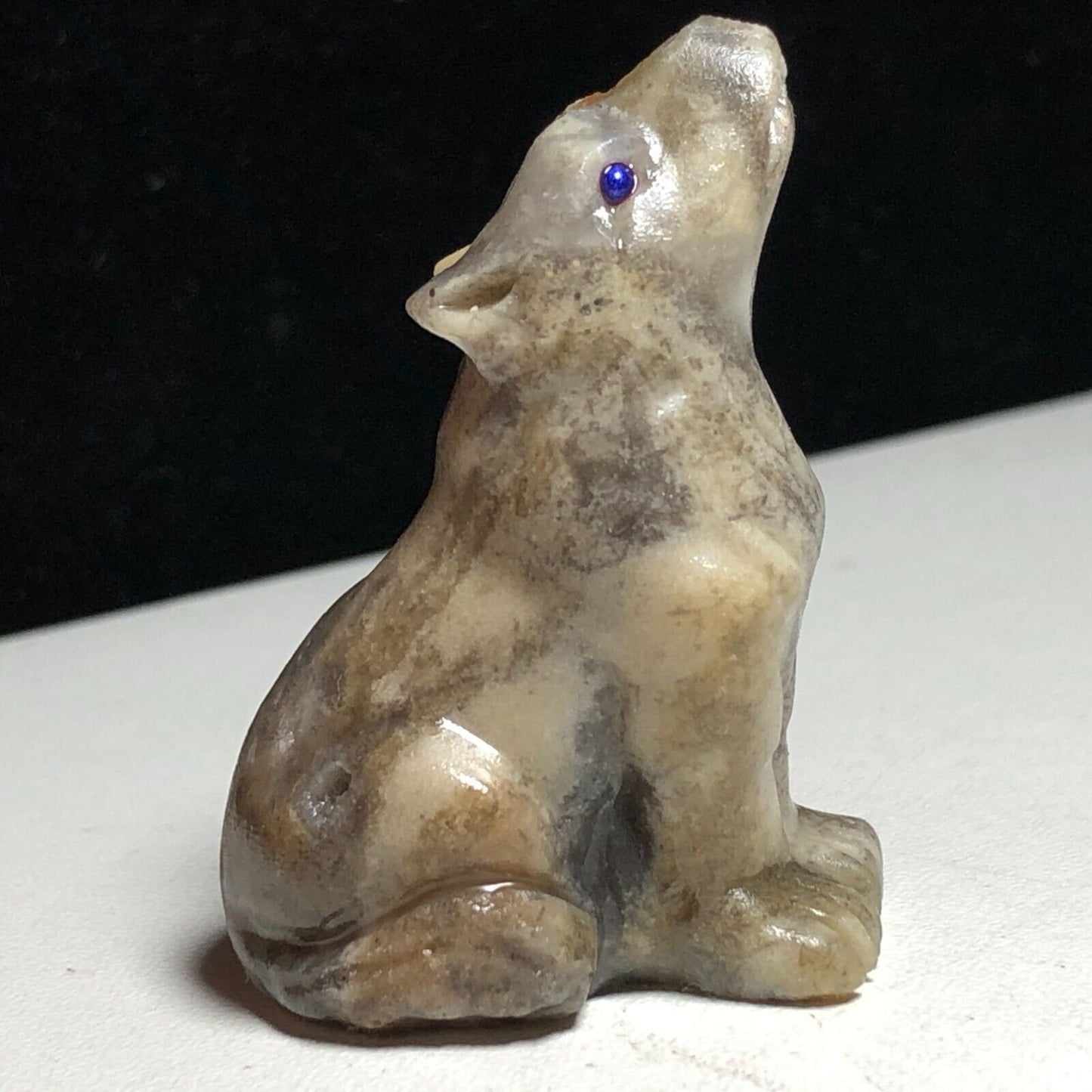 Unusual Amazonite Howl Wolf, 45mm Tall, 34g