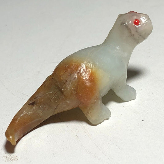 Common Amazonite River Otter, 25mm Tall, 13g (White, Brown, Orange)