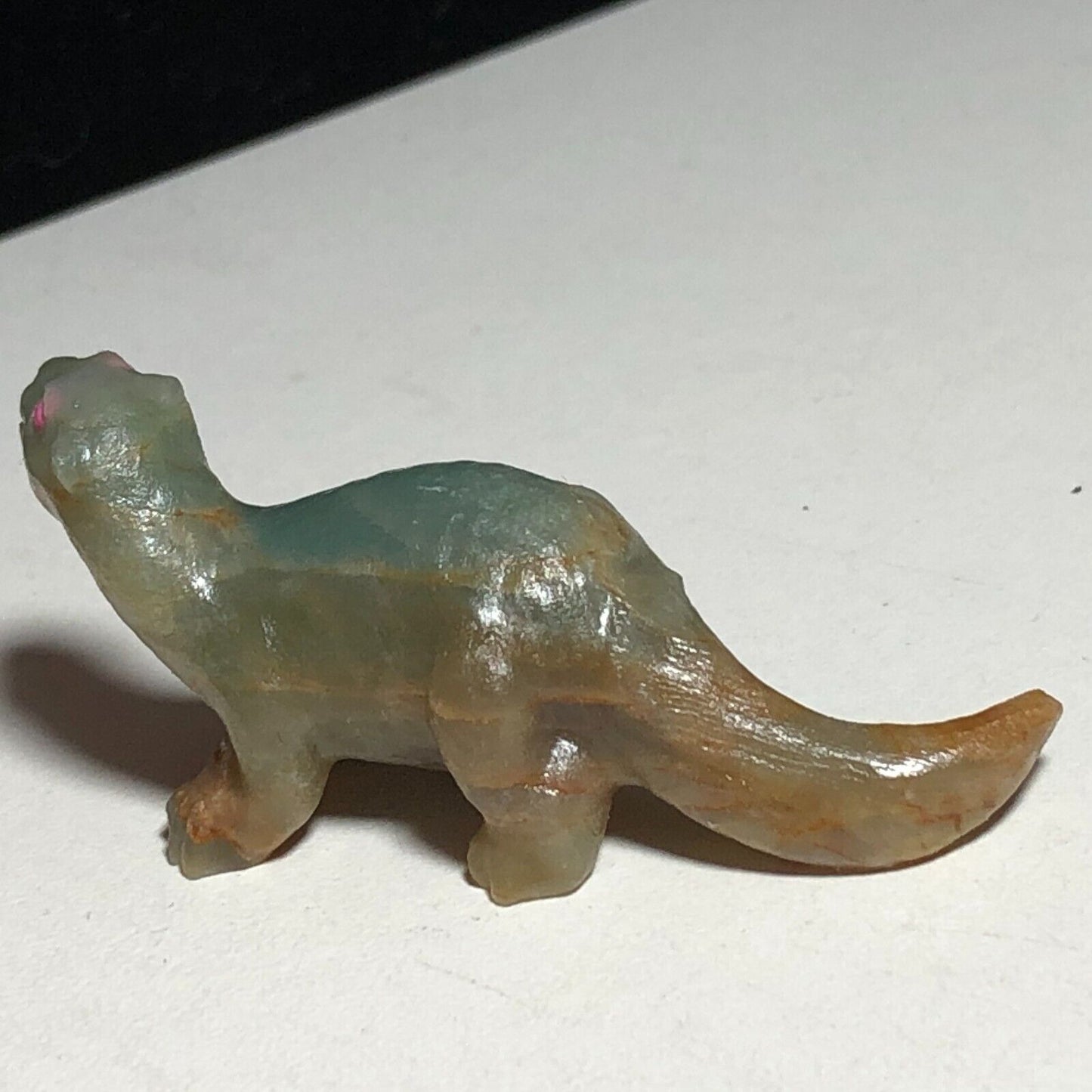 Common Amazonite River Otter, 25mm Tall, 13g (Gray, Blue, Brown)