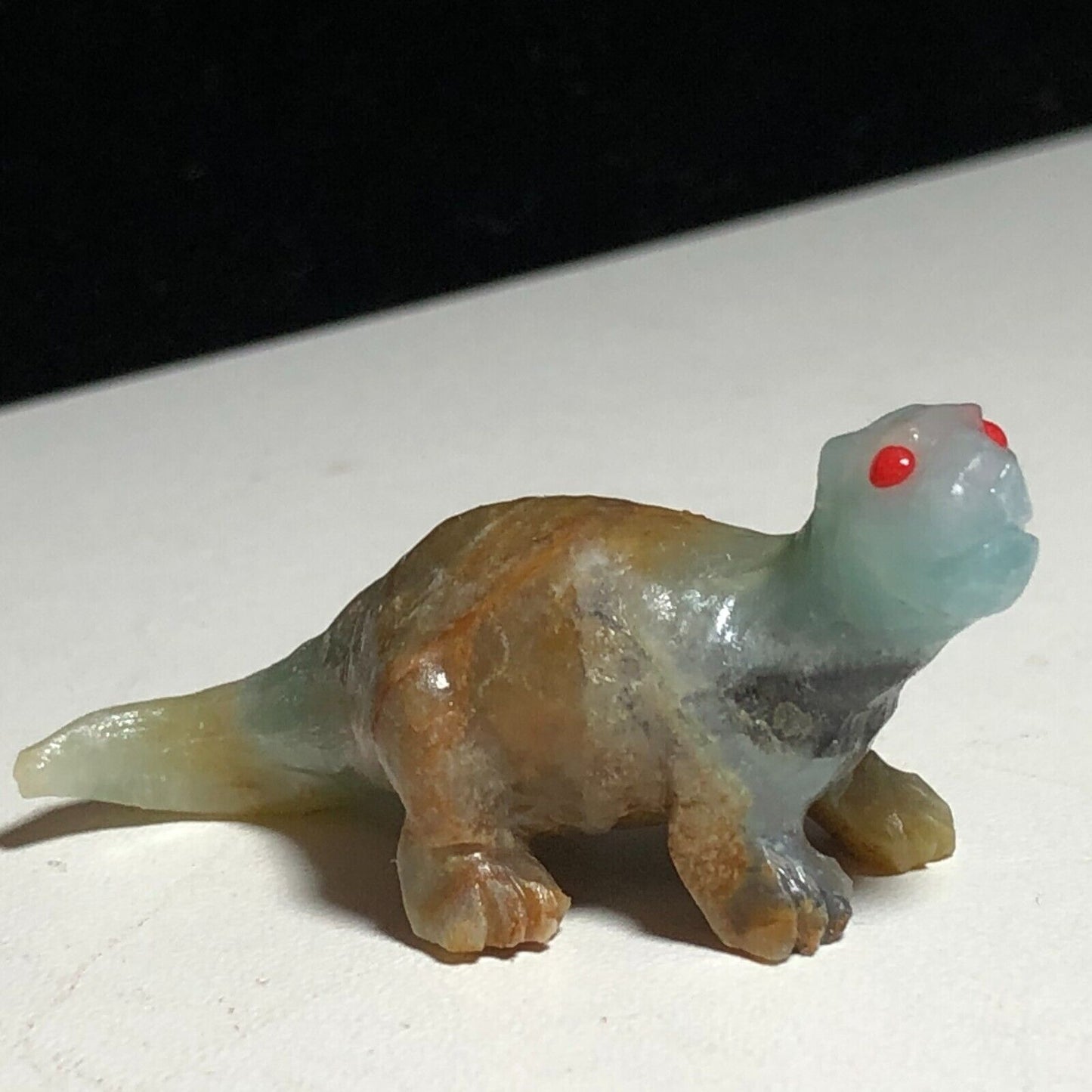 Common Amazonite River Otter, 25mm Tall, 13g (Brown, Blue, Gray)
