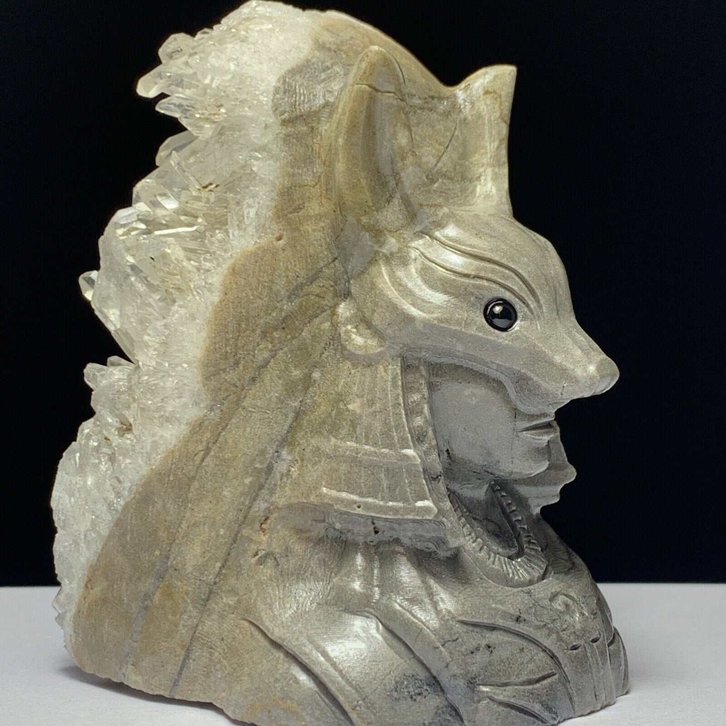 Stone Anubis, 85mm Tall, 332g (Gray, White, Clear)