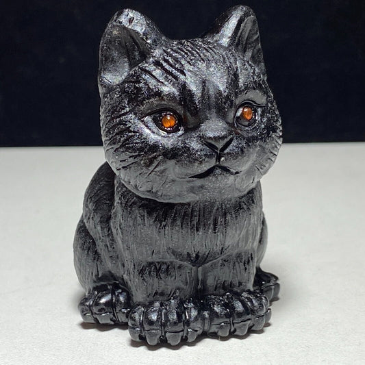 Stone Cat, 61mm Tall, 108g (Black, Brown)