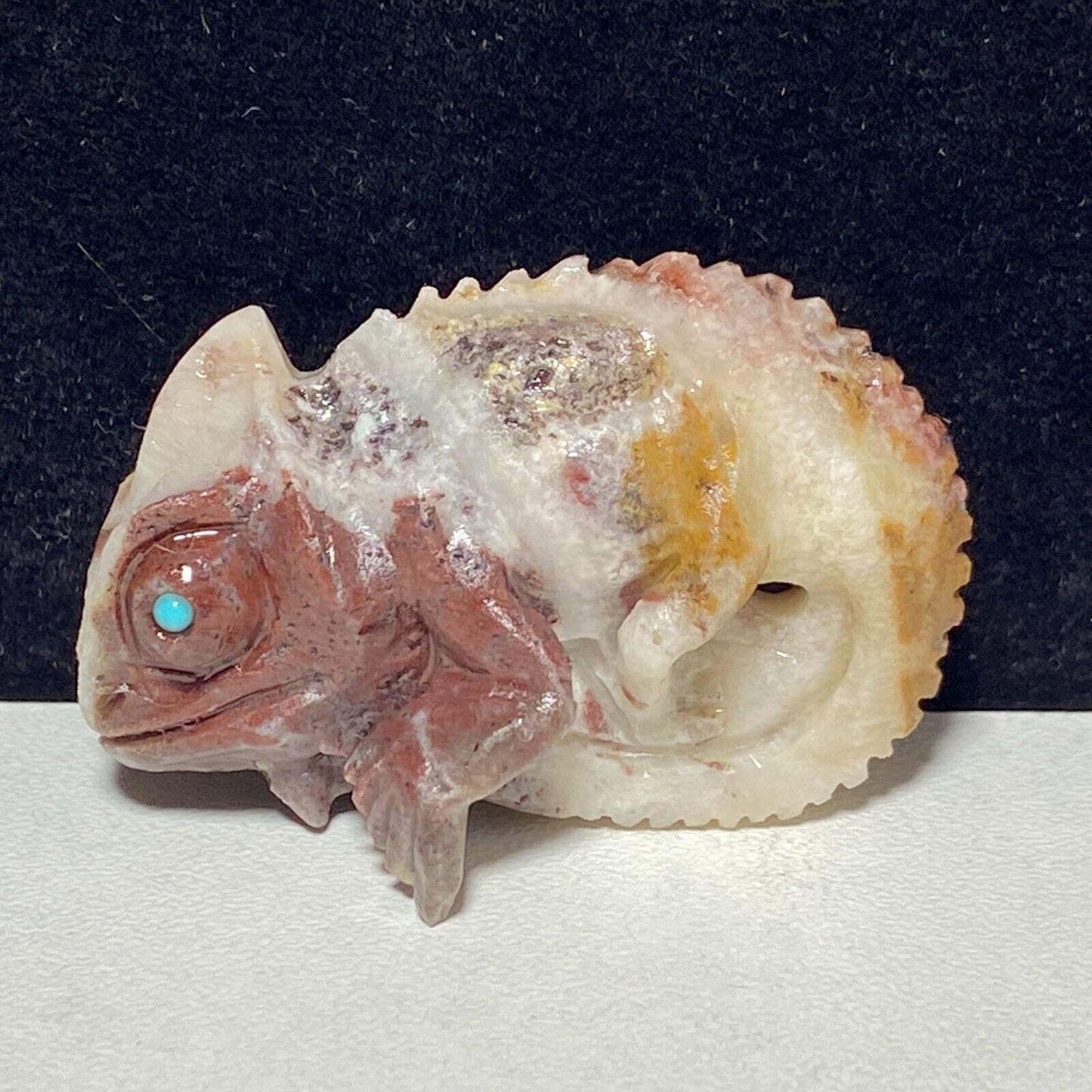Stunning Amazonite Chameleon with Pyrite, Geodic Quartz Crystals, 24mm Tall, 11g (Cream, Red, Brown)