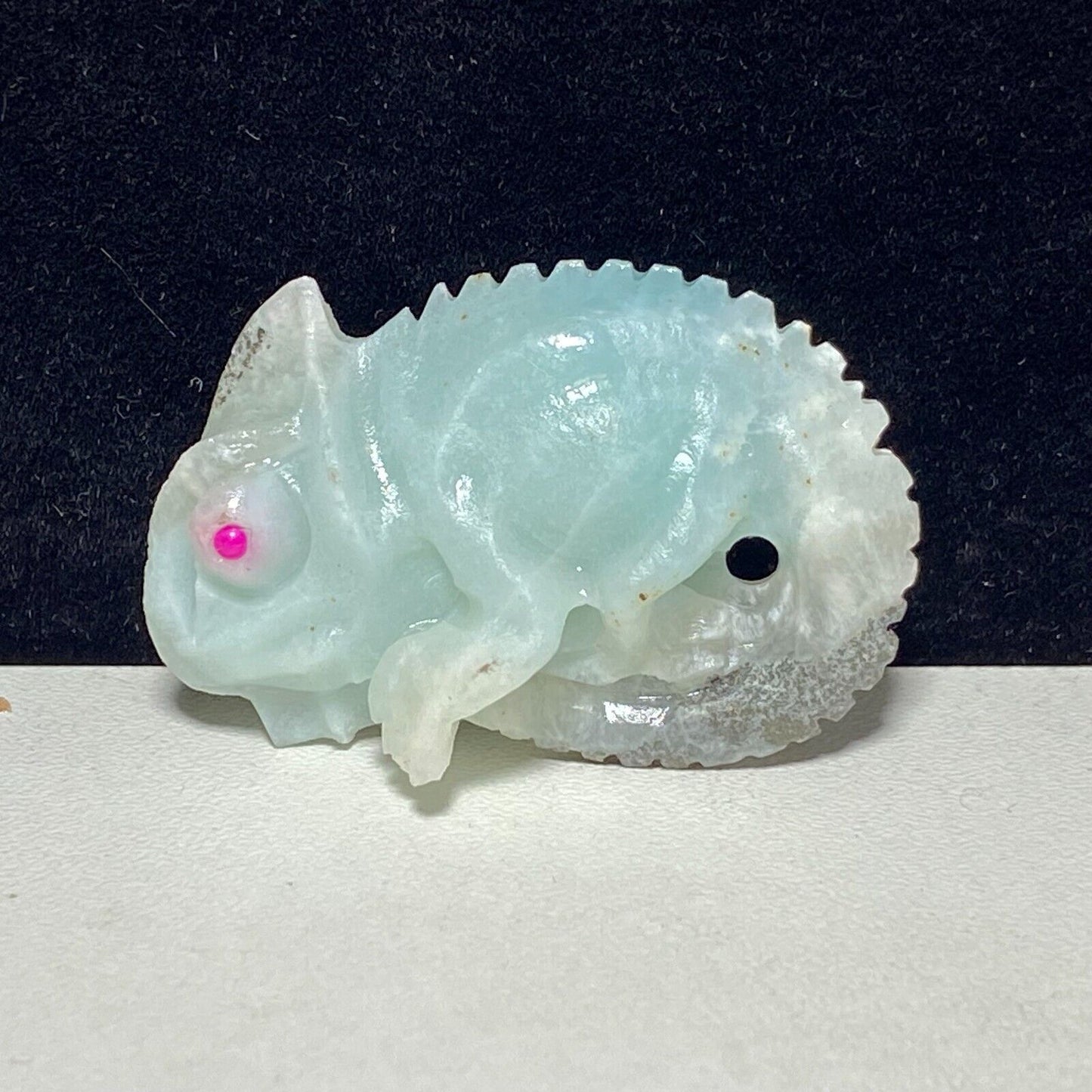 Stunning Amazonite Chameleon with Pyrite, Geodic Quartz Crystals, 24mm Tall, 11g (Blue, Gray, White)