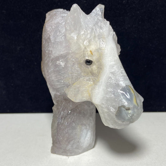 Stone Horse, 85mm Tall, 255g (Gray, White, Cream)