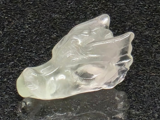 Unusual Fluorite Dragon Skull with Solid Crystals, 16mm Tall, 18g (Clear)