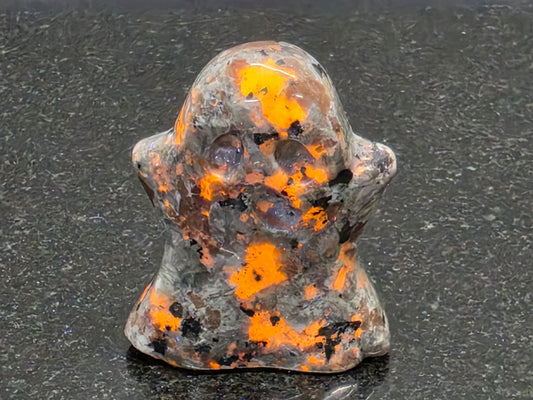 Unusual Yooperlite Ghost, 46mm Tall, 49g (Orange, Gray)