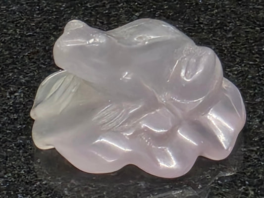 Unusual Fluorite Frog with Solid Crystals, 22mm Tall, 32g (Clear, Pink, Green)