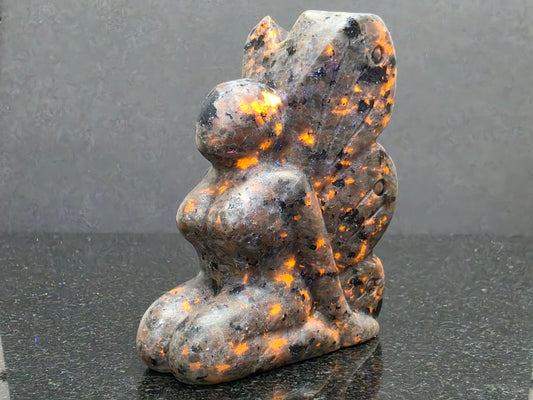Unusual Yooperlite Fairy, 74mm Tall, 182g (Orange, Gray)